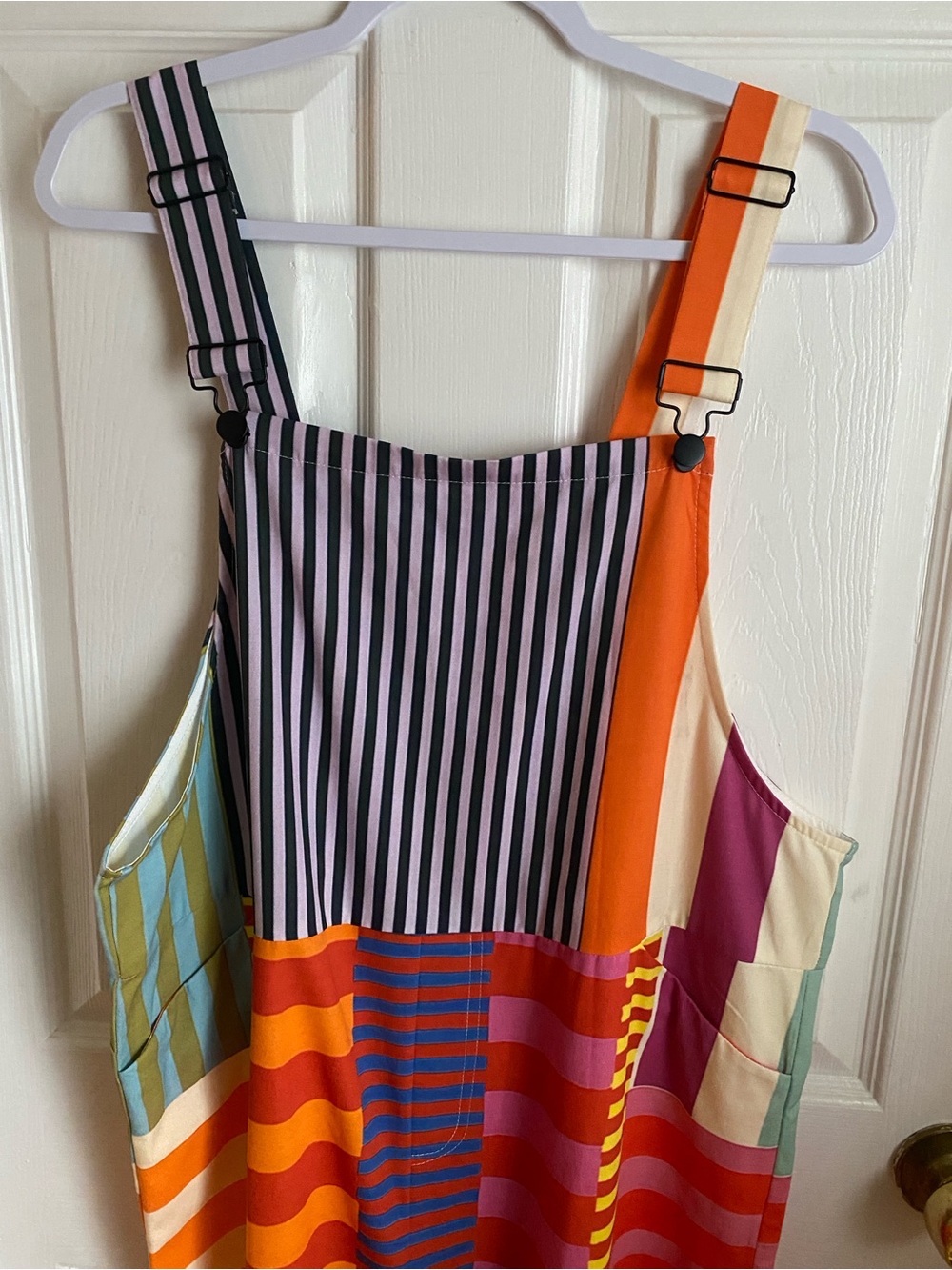 Multi Colored Multi Striped Overalls XL - Picture 3 of 6